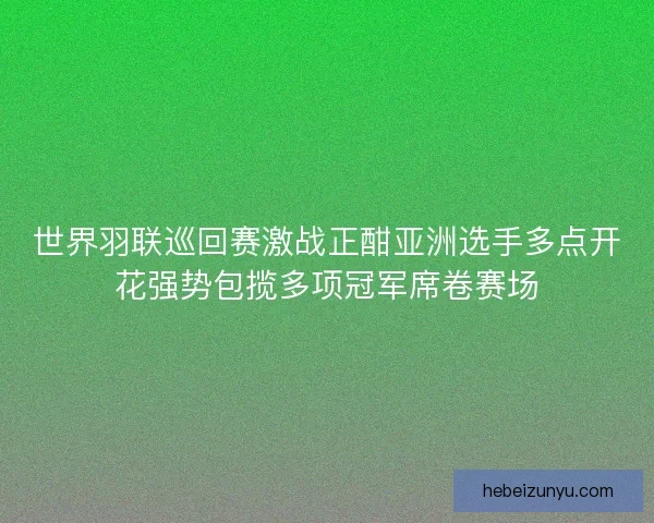 世界羽联巡回赛激战正酣亚洲选手多点开花强势包揽多项冠军席卷赛场 世界羽联巡回赛激战正酣亚洲选手多点开花强势包揽多项冠军席卷赛场